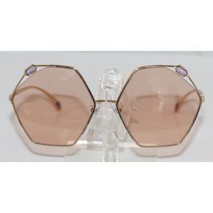 New Women's Bvlgari Pink Gold Geometric Sunglasses